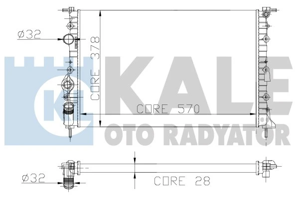 109500 KALE Радиатор системы охлаждения двигателя 109500 (фото 1)