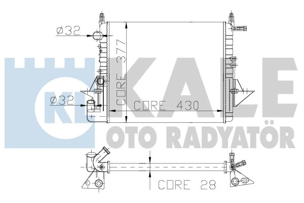 137400 KALE Радиатор системы охлаждения двигателя 137400 (фото 1)