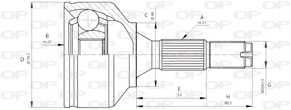 CVJ5685.10 OPEN PARTS Шарнирный комплект, приводной вал (фото 1)