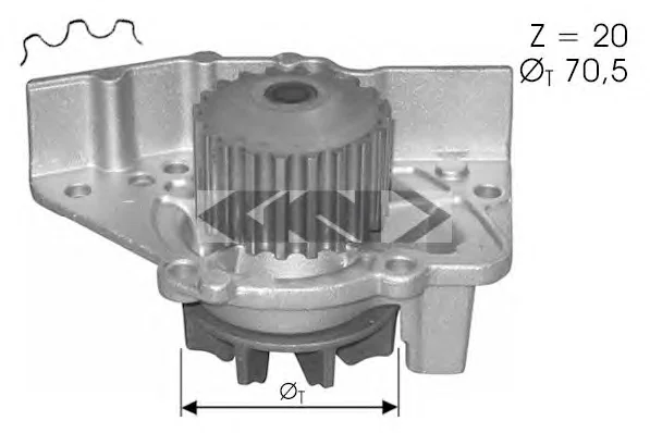 91702 GKN SPIDAN/LOEBRO Водяной насос (помпа) (фото 1)
