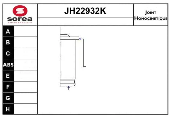 JH22932K SNRA Шарнирный комплект, приводной вал (фото 1)
