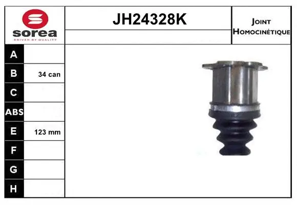 JH24328K SNRA Шарнирный комплект, приводной вал (фото 1)