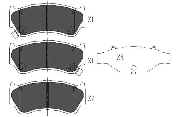 KBP-6508 KAVO PARTS Комплект тормозных колодок, дисковый тормоз (фото 6)