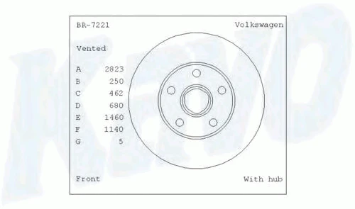 BR-7221 KAVO PARTS Тормозной диск br-7221 (фото 1)