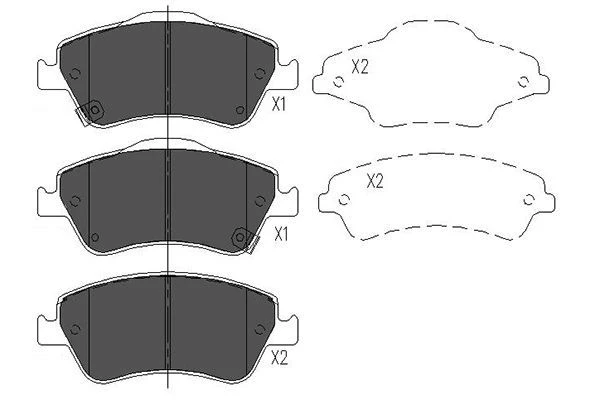 KBP-9027 KAVO PARTS Комплект тормозных колодок, дисковый тормоз (фото 1)