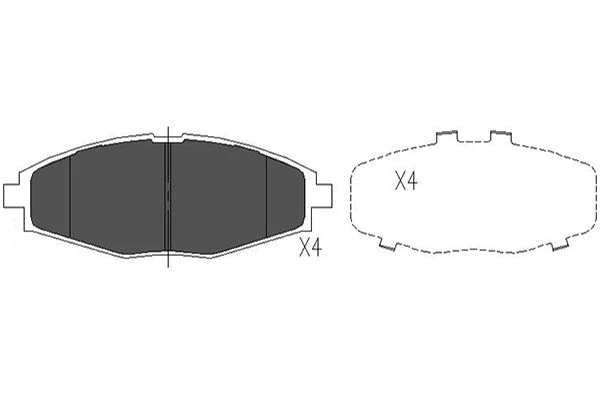 KBP-1002 KAVO PARTS Комплект тормозных колодок, дисковый тормоз (фото 6)