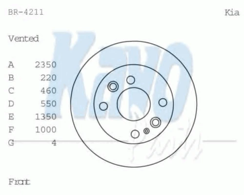 BR-4211 KAVO PARTS Тормозной диск (фото 2)