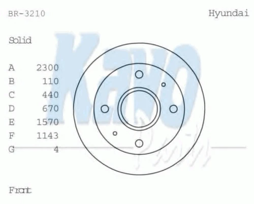 BR-3210 KAVO PARTS Тормозной диск (фото 2)