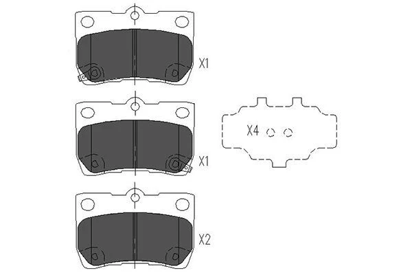 KBP-9083 KAVO PARTS Комплект тормозных колодок, дисковый тормоз (фото 2)