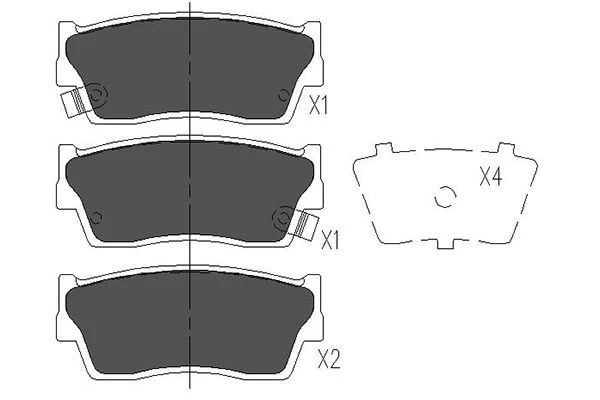 KBP-8503 KAVO PARTS Комплект тормозных колодок, дисковый тормоз (фото 9)