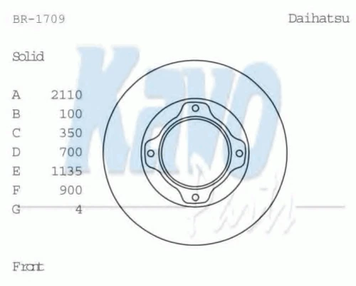 BR-1709 KAVO PARTS Тормозной диск (фото 1)