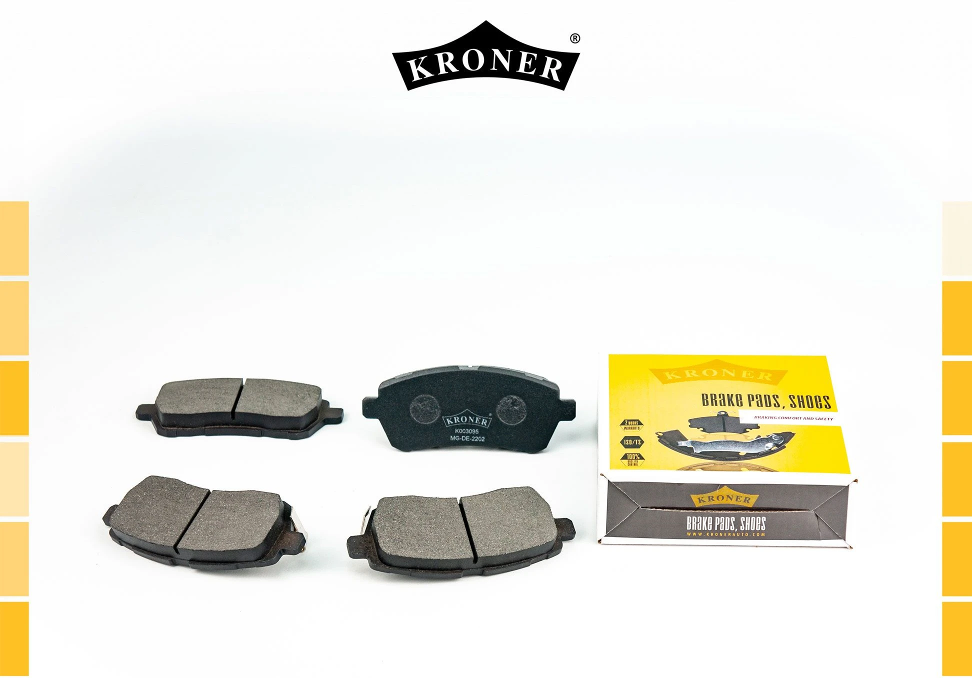 K003095 KRONER Комплект тормозных колодок, дисковый тормоз (фото 1)