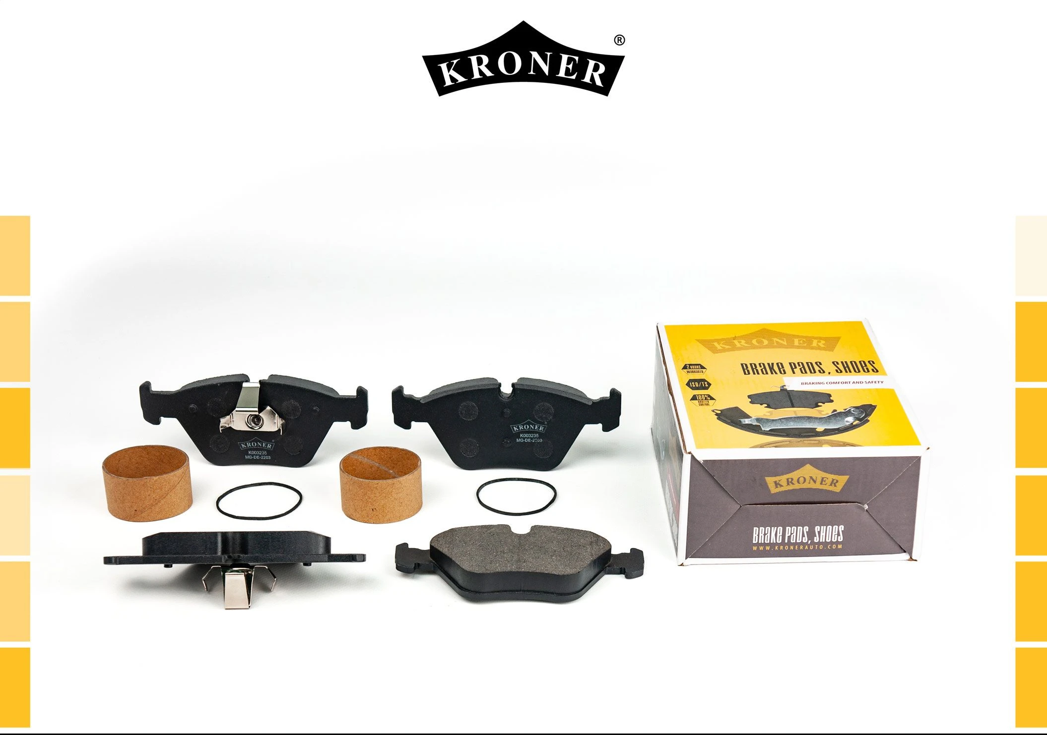 K003235 KRONER Комплект тормозных колодок, дисковый тормоз (фото 1)