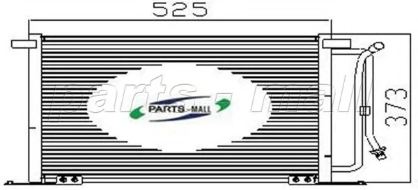 PXNC2-002 PARTS-MALL Радиатор кондиционера (фото 1)