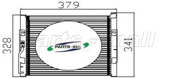 PXNC2-011 PARTS-MALL Радиатор кондиционера (фото 1)
