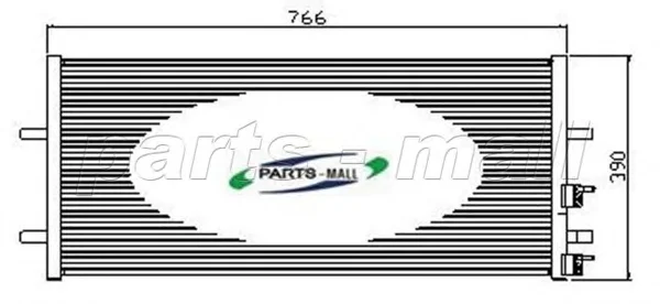 PXNC2-019 PARTS-MALL Радиатор кондиционера (фото 1)