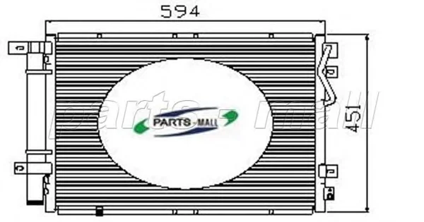 PXNCB-039 PARTS-MALL Радиатор кондиционера (фото 1)