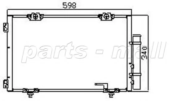 PXNCF-002 PARTS-MALL Радиатор кондиционера (фото 1)