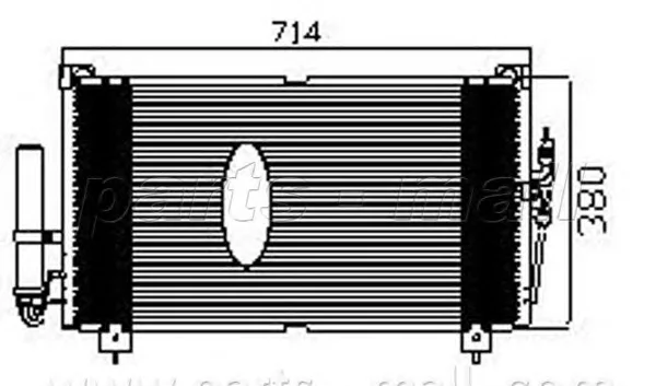 PXNCG-011 PARTS-MALL Радиатор кондиционера (фото 1)
