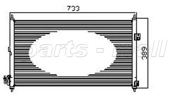 PXNCW-022 PARTS-MALL Радиатор кондиционера (фото 1)