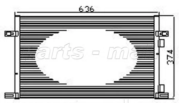 PXNCX-063Y PARTS-MALL Радиатор кондиционера (фото 1)
