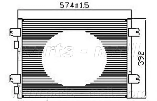 PXNCX-066Y PARTS-MALL Радиатор кондиционера (фото 1)
