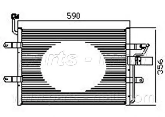 PXNCX-069X PARTS-MALL Радиатор кондиционера (фото 1)