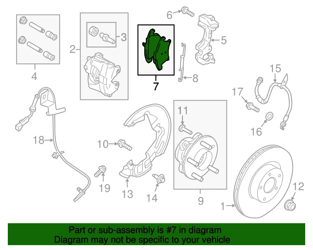 HP5Z-2001-B FORD Комплект тормозных колодок, дисковый тормоз (фото 2)