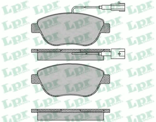 05P764 LPR/AP/RAL Комплект тормозных колодок, дисковый тормоз (фото 2)