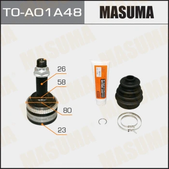 TO-A01A48 MASUMA Шарнирный комплект, приводной вал (фото 1)