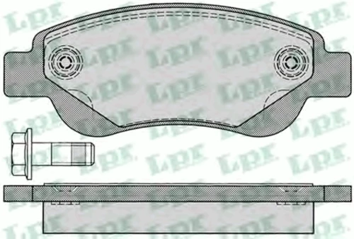 05P1235 LPR/AP/RAL Комплект тормозных колодок, дисковый тормоз (фото 2)
