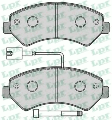 05P1288 LPR/AP/RAL Комплект тормозных колодок, дисковый тормоз (фото 2)