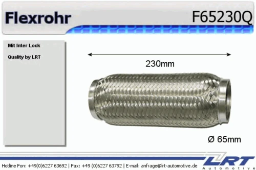 F65230Q LRT Гофрированная труба, выхлопная система (фото 2)