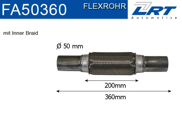 FA50360 LRT Гофрированная труба, выхлопная система (фото 3)