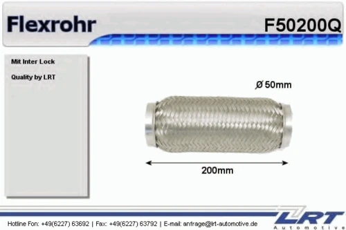 F50200Q LRT Гофрированная труба, выхлопная система (фото 1)