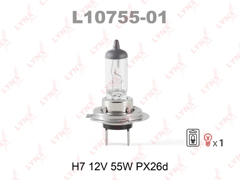 L10755-01 LYNXAUTO Лампа накаливания, фара дальнего света (фото 3)
