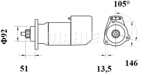 MS 756 KNECHT/MAHLE Стартер (фото 5)