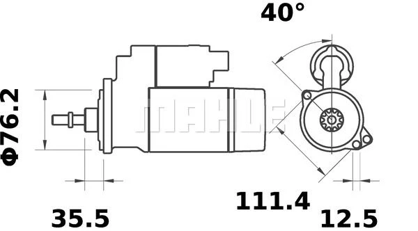 MS 371 KNECHT/MAHLE Стартер (фото 1)