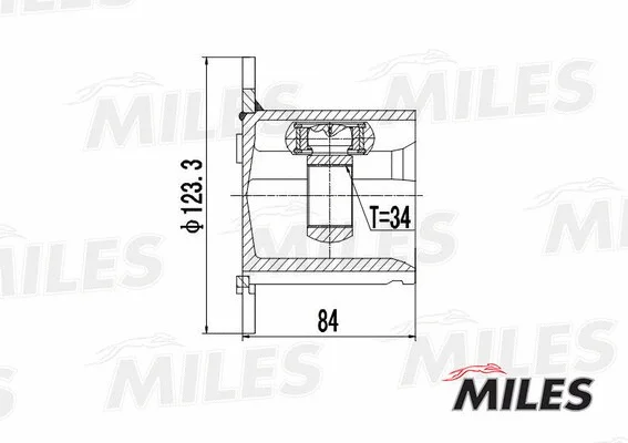 GA10033 MILES Шарнирный комплект, приводной вал (фото 3)