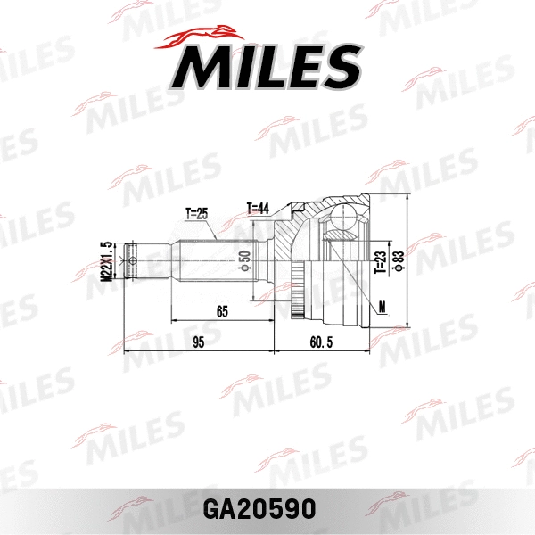GA20590 MILES Шарнир, приводной вал (фото 3)