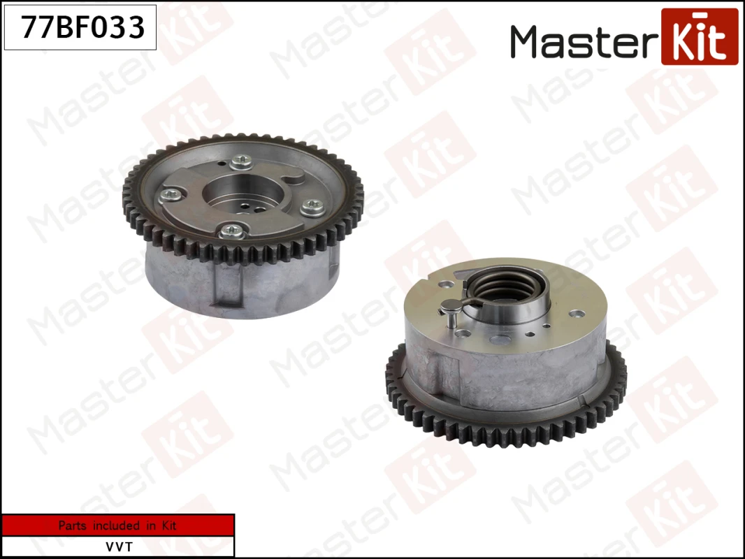 77BF033 MASTERKIT Шестерня распредвала с рег.фаз, вып. mitsubishi 4b11/4b12 (фото 1)