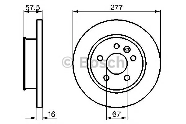 0 986 478 065 BOSCH Тормозной диск (фото 1)