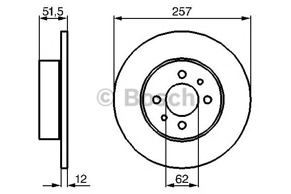 0 986 478 066 BOSCH Тормозной диск (фото 1)