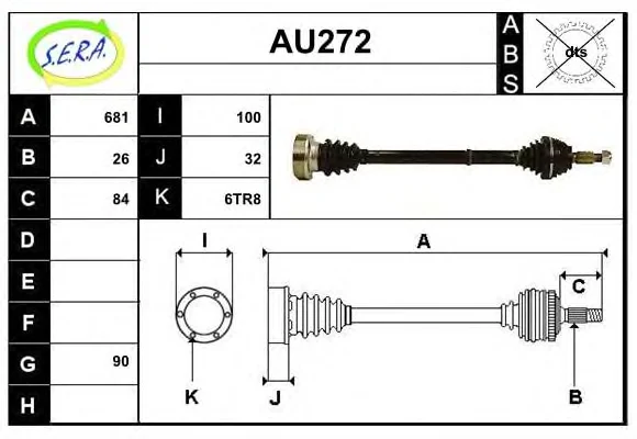 AU272 SERA Приводной вал (полуось) (фото 1)