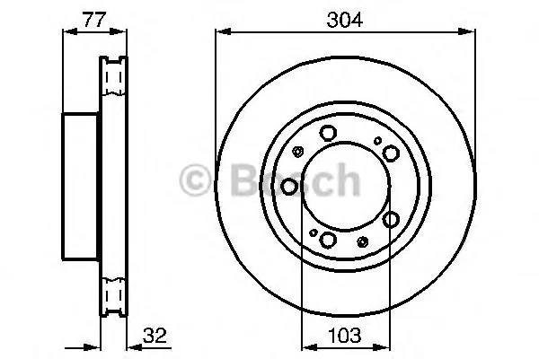 0 986 478 408 BOSCH Тормозной диск (фото 1)