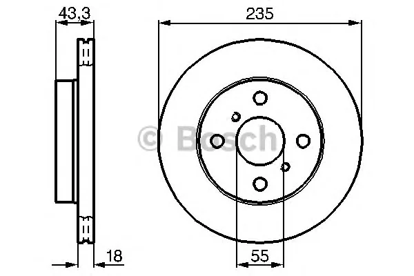 0 986 478 582 BOSCH Тормозной диск (фото 1)