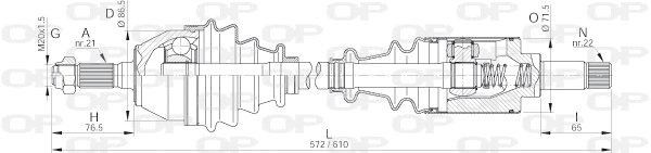 DRS6006.00 OPEN PARTS Приводной вал (фото 1)