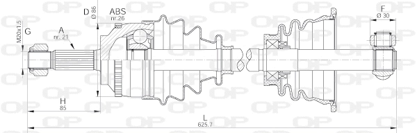 DRS6066.00 OPEN PARTS Приводной вал (фото 1)