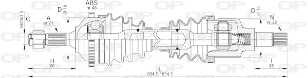 DRS6177.00 OPEN PARTS Приводной вал (фото 1)