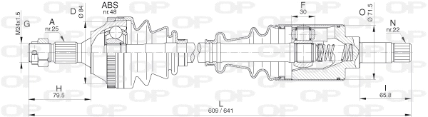 DRS6265.00 OPEN PARTS Приводной вал (фото 1)